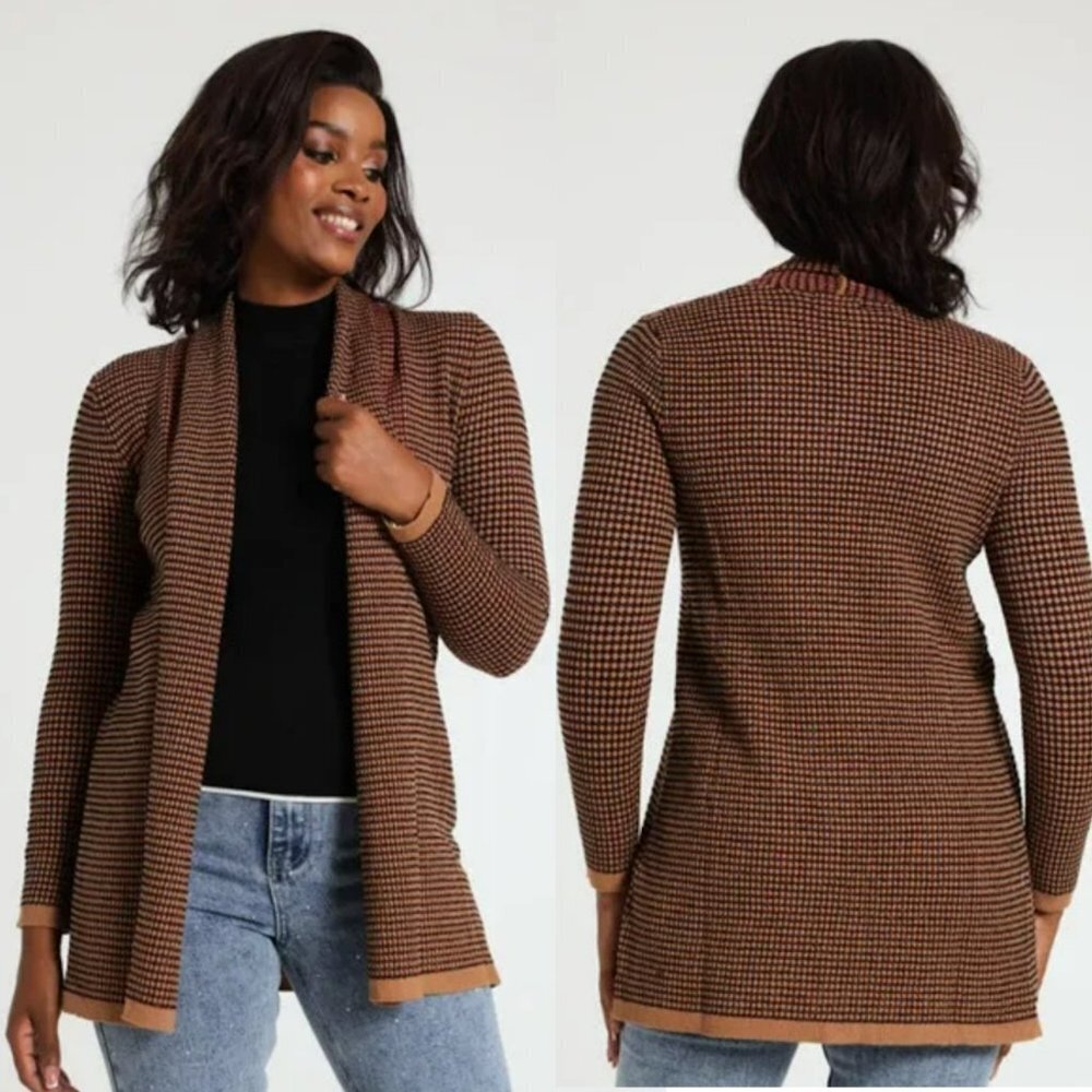 NWT New Love For Humanity Knit Open Front Cardigan Size L